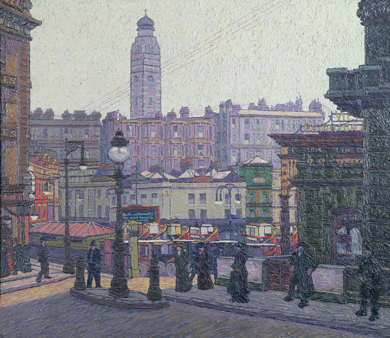Sunlit Square, Victorian asema tekijältä Charles Ginner