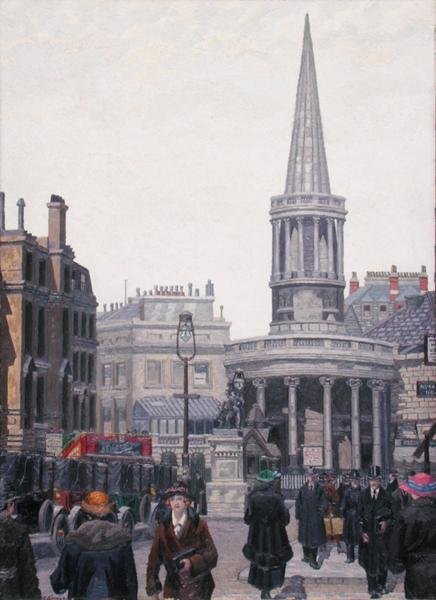 The Church of All Souls, Langham Place, Lontoo tekijältä Charles Ginner