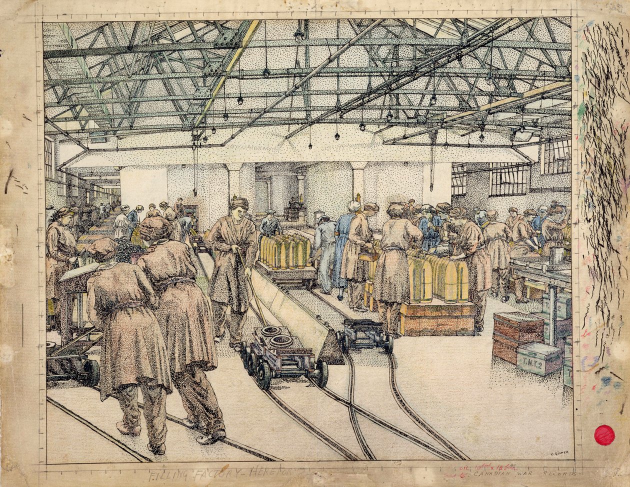 Täytetehdas, Hereford tekijältä Charles Ginner