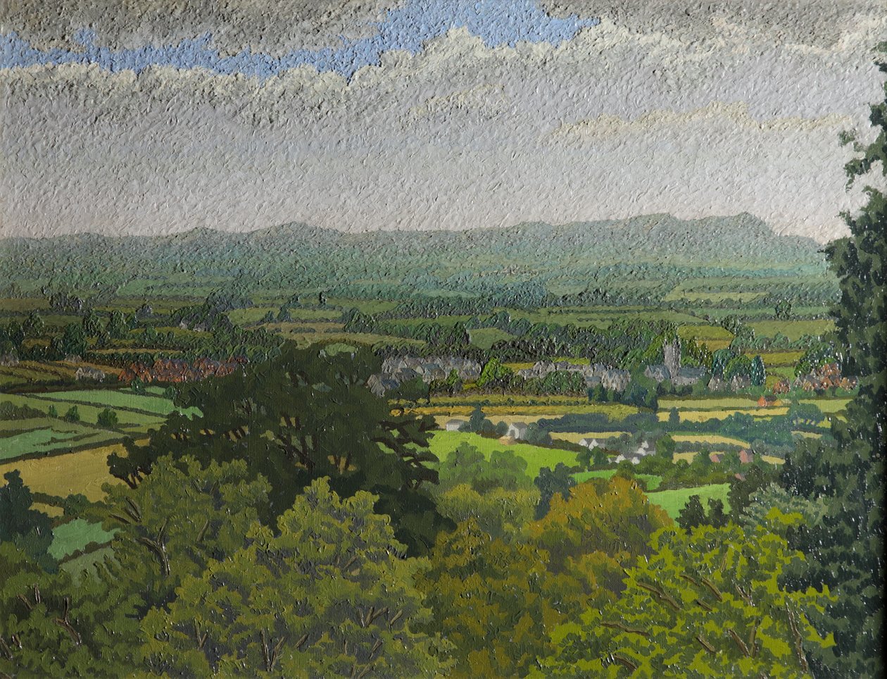 Malvern Hills, Worcestershire (öljy kankaalle) tekijältä Charles Ginner