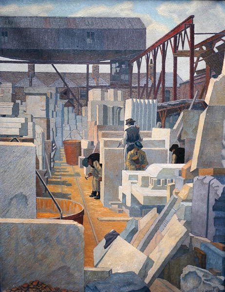 Os pedreiros (óleo)finlandês tekijältä Charles Ginner