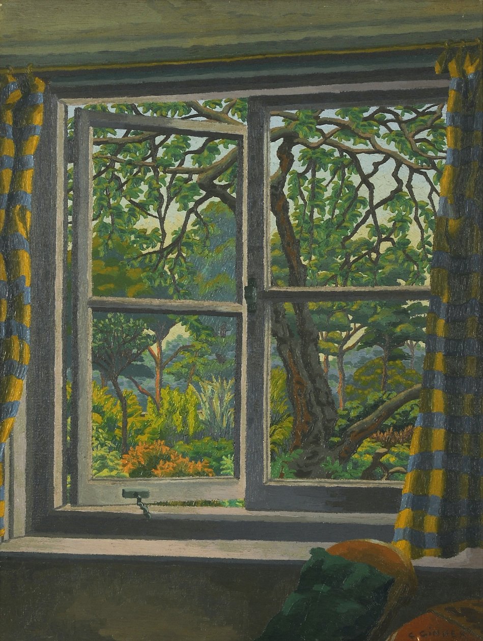Mökin ikkunan läpi, Shipley, Sussex tekijältä Charles Ginner