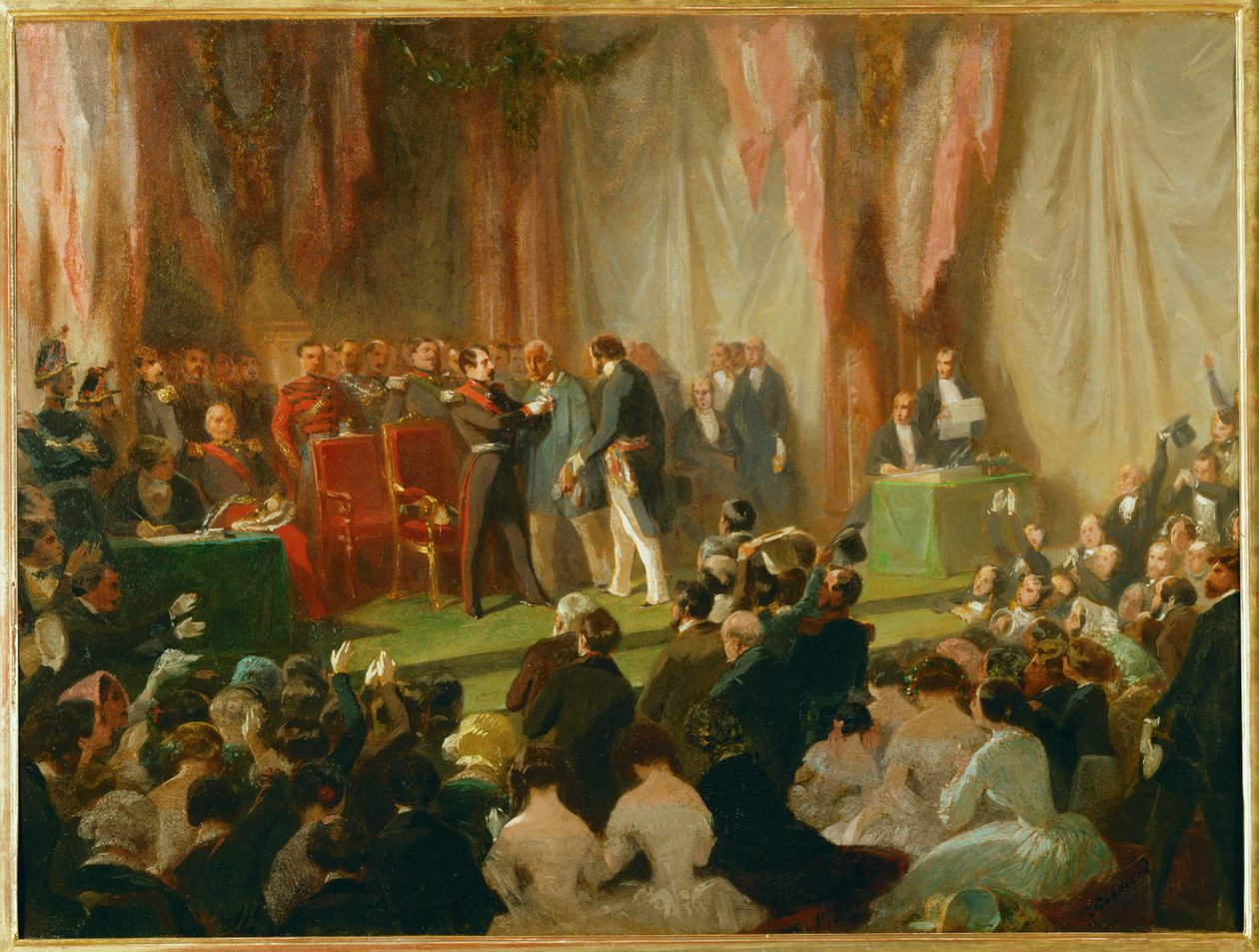 Louis Napoleon Bonaparte, prinssi presidentti ja myöhemmin keisari III ... (öljy kankaalle) tekijältä Charles Giraud