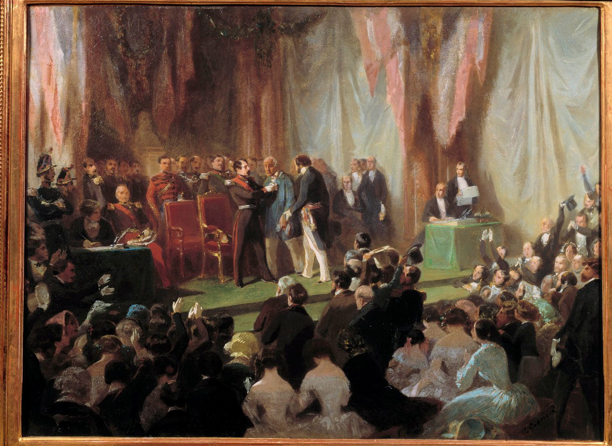 Prinssi-presidentti Napoleon III koristelemassa kunnialegioona Jean-Baptiste Pruvost, carter, 9. kesäkuuta 1850 Sebastien Giraud