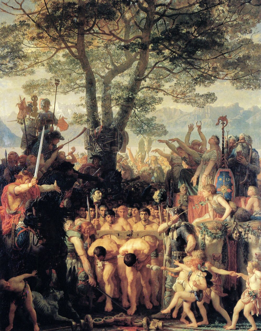Ranska: Les Romains passant sous le joug Romans Under the Yoke (Roomalaiset ikeen alla) tekijältä Charles Gleyre