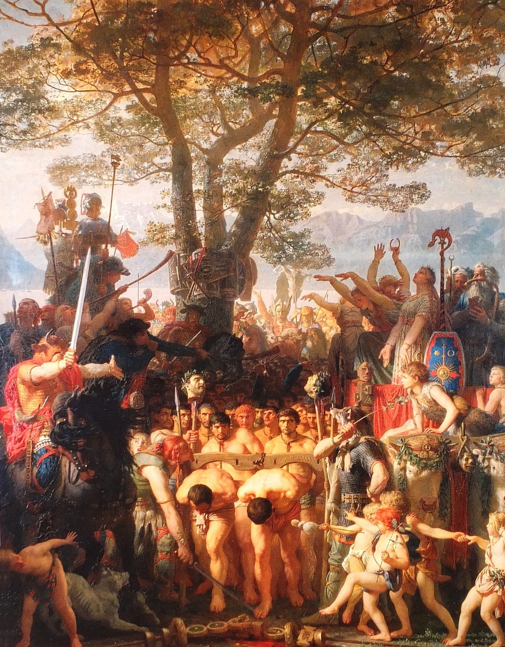 Ranska: Les Romains passant sous le joug Romans Under the Yoke (Roomalaiset ikeen alla) tekijältä Charles Gleyre