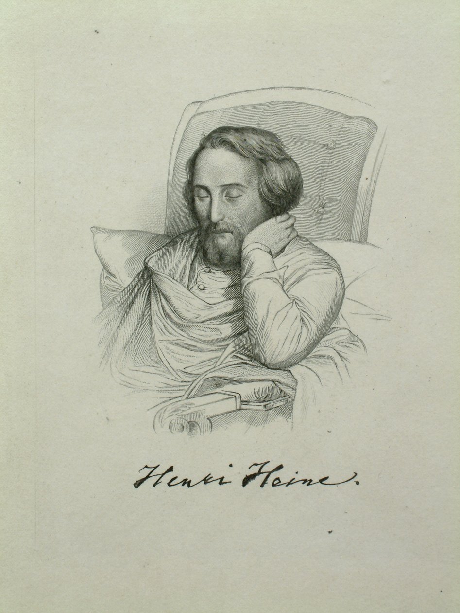 Runoilija Heinrich Heinen muotokuva 1797-1856, 1851 tekijältä Charles Gleyre