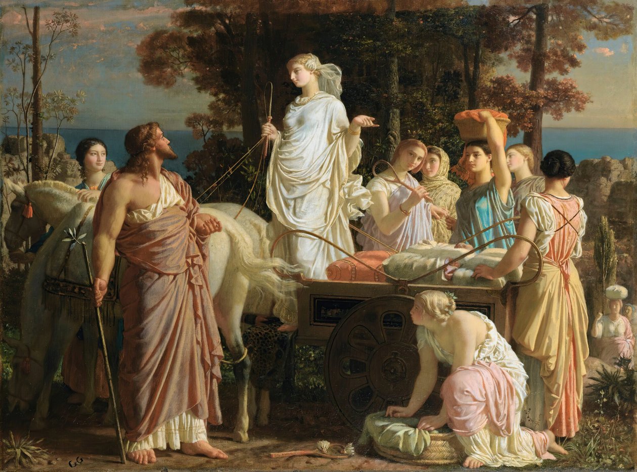 Ulysses ja Nausicaa, n. 1853. tekijältä Charles Gleyre