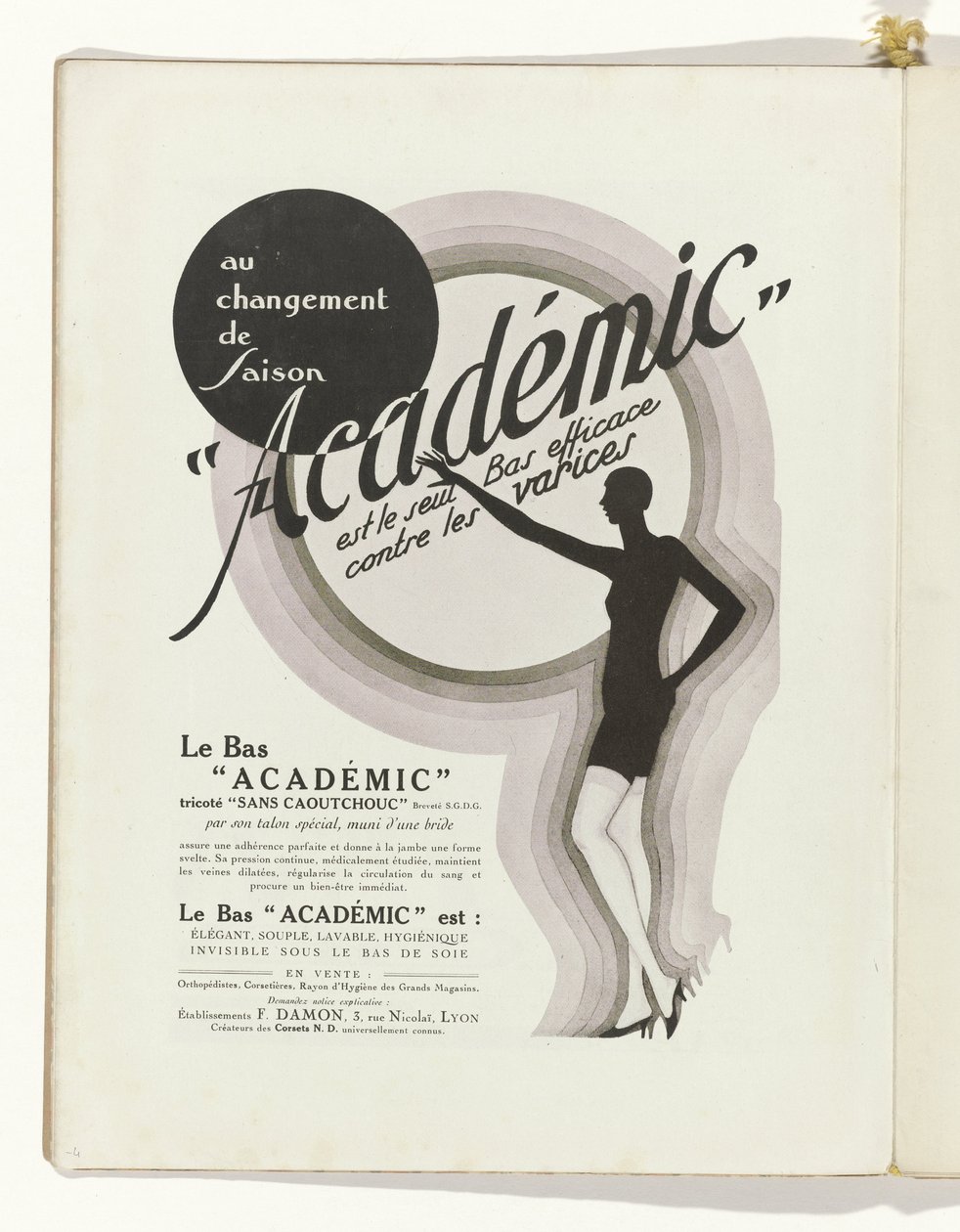 Taide - Maku - Kauneus, Esitteet naisellisesta eleganssista, toukokuu 1929, nro 105, 9. vuosi, s. 4 tekijältä Charles Goy