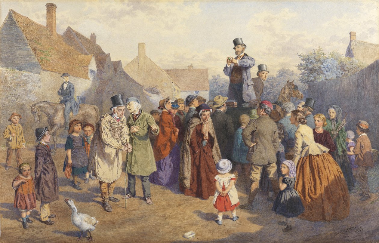 Kummelitohtori, 1866 (wc & bodycolour, paperi) tekijältä Charles Green