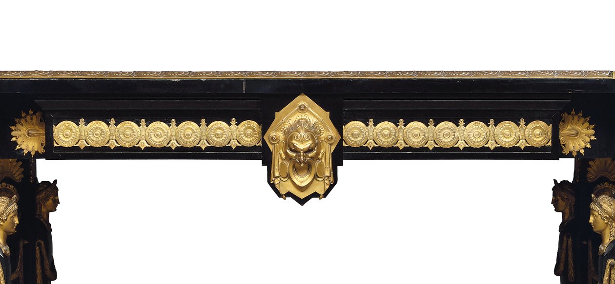 Napoleon III -pöytä, suunnittelija Jean Brandely, intarsia E. Varlot, Pariisi, n. 1850-1875 (ormolu, kullattu kupari, eebenpuu ja sycamore) tekijältä Charles Guillaume Diehl