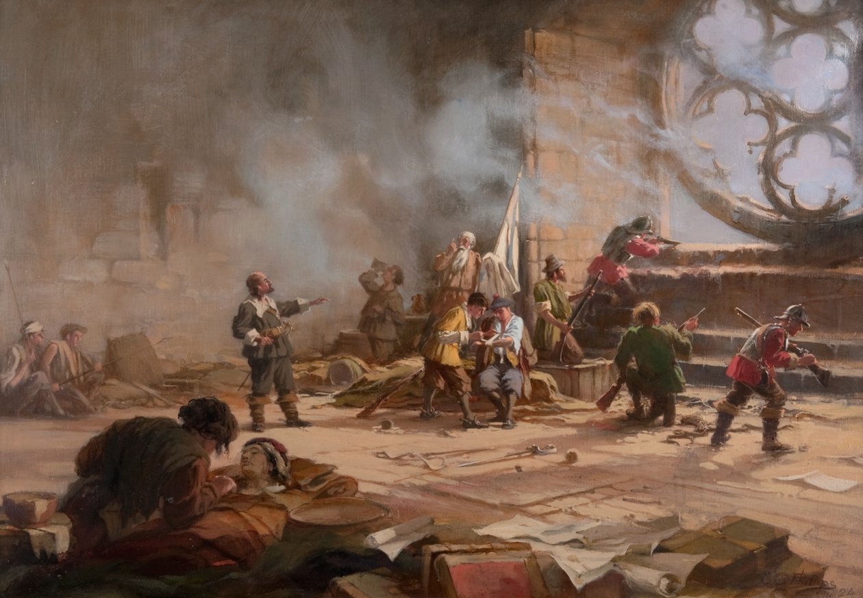 Dundeen piiritys, syyskuu 1651 tekijältä Charles Gustav Louis Phillips