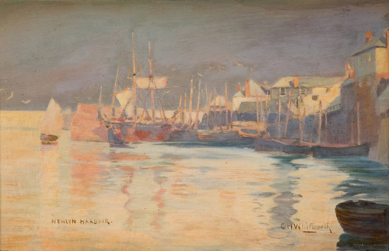 Newlyn Harbour, 1887. tekijältä Charles H Whitworth