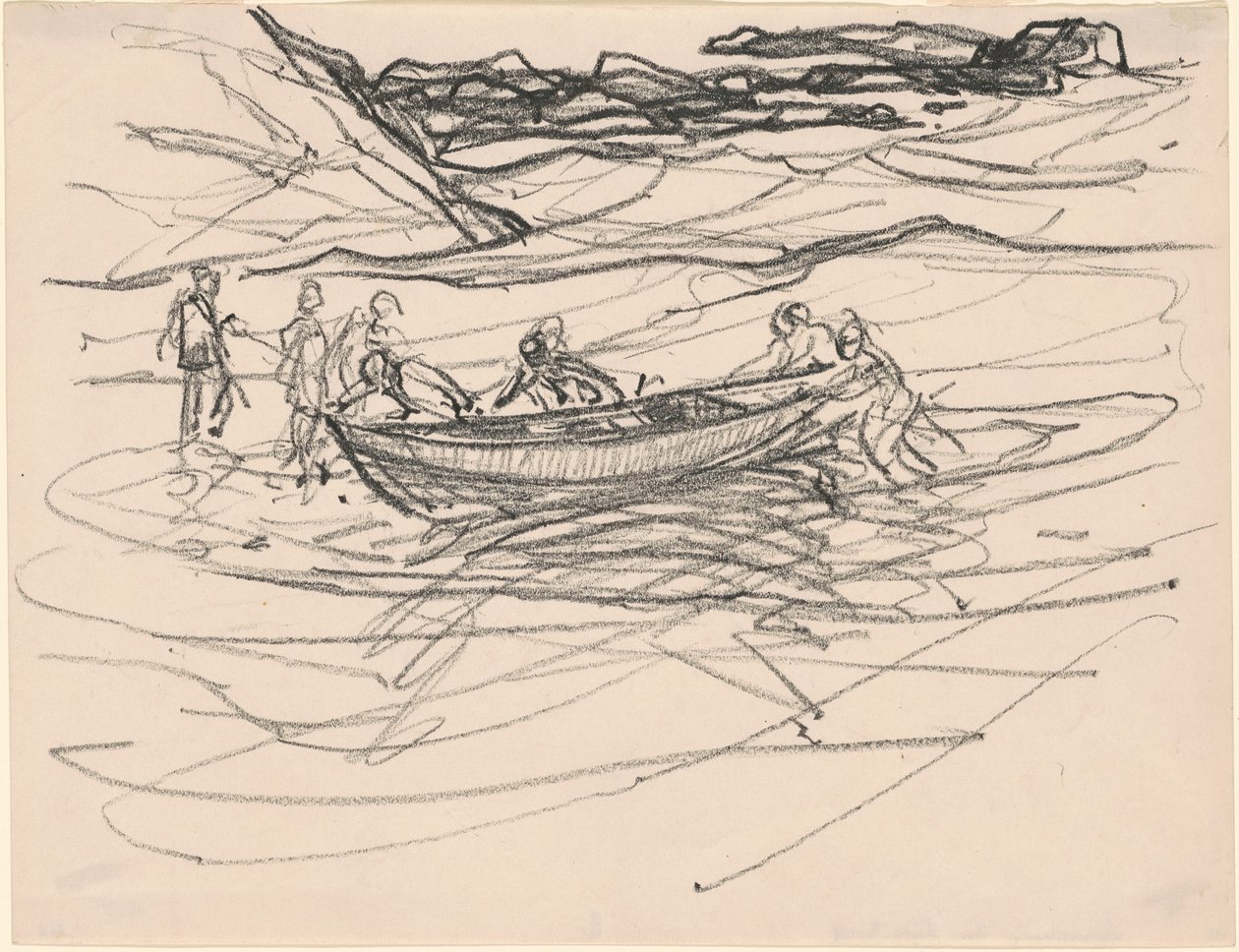 Pelastusveneen vesillelasku tekijältä Charles H. Woodbury