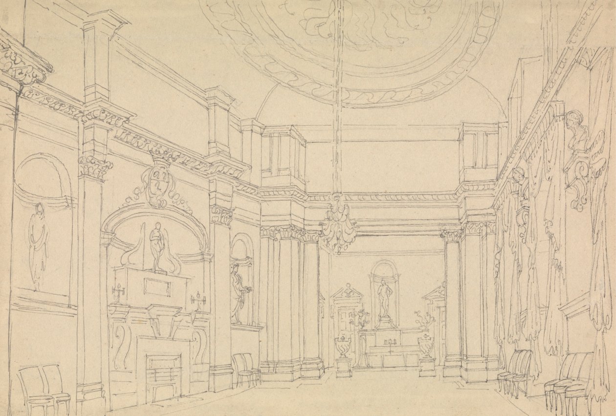 Hall, Easton Neston, Northants tekijältä Charles Hamilton Smith