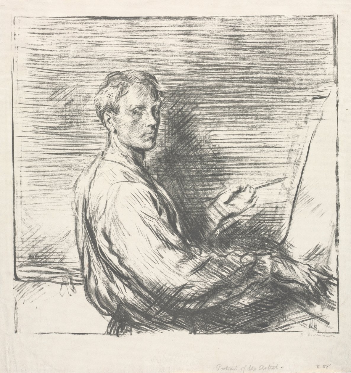 Taiteilijan muotokuva, nro 1, 1905. tekijältä Charles Haslewood Shannon