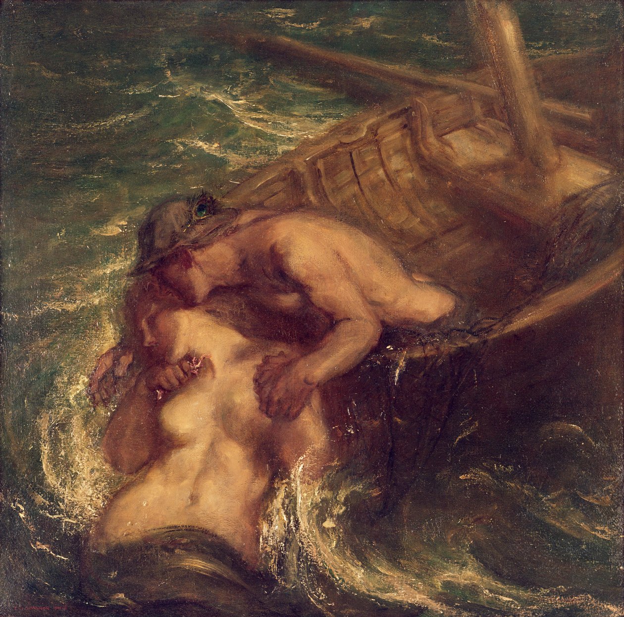Kalastaja ja merenneito, 1901-03 tekijältä Charles Haslewood Shannon