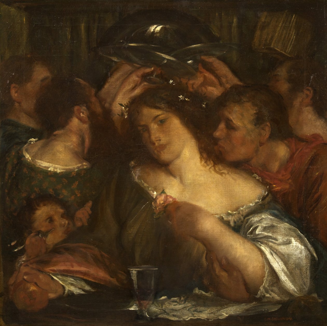 Tibullus Delian talossa, n. 1900 (öljy kankaalle) tekijältä Charles Haslewood Shannon