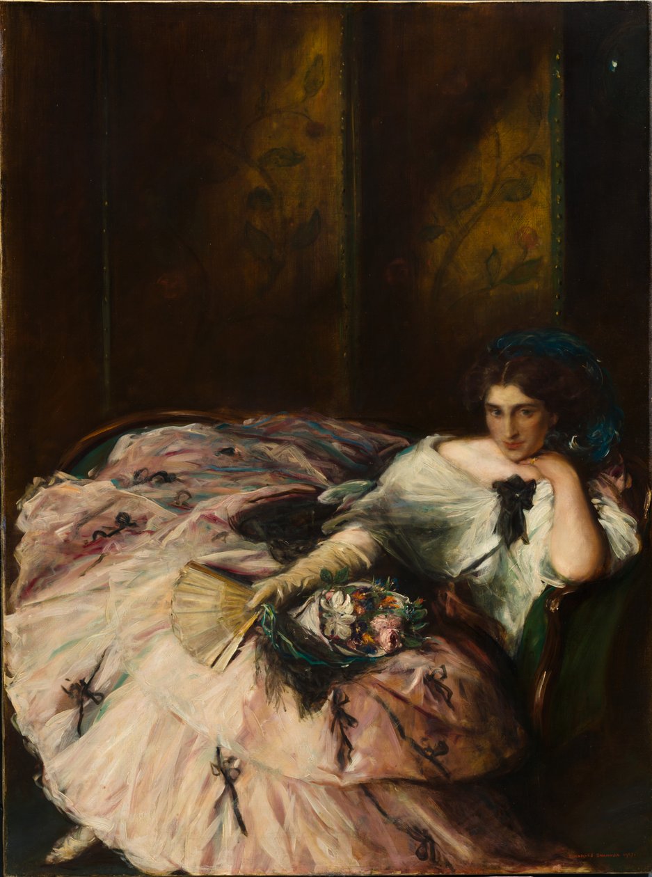 Matkamuisto "kansainvälisestä pallosta" (Neiti Kathleen Brucen muotokuva) tekijältä Charles Hasslewood Shannon