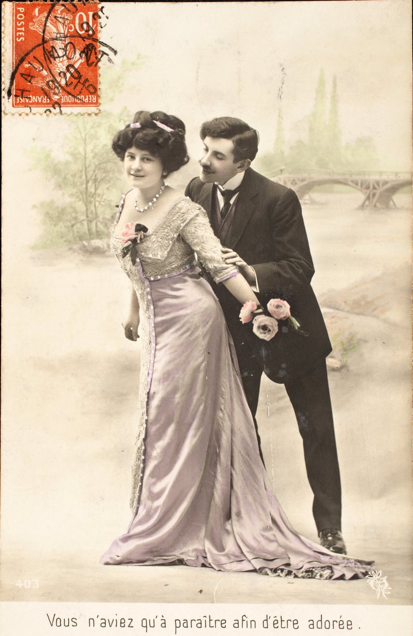 Postal antiga/Amor/Seducció/Només calia aparèixer per ser estimat finlandès tekijältä Augustus Kollner
