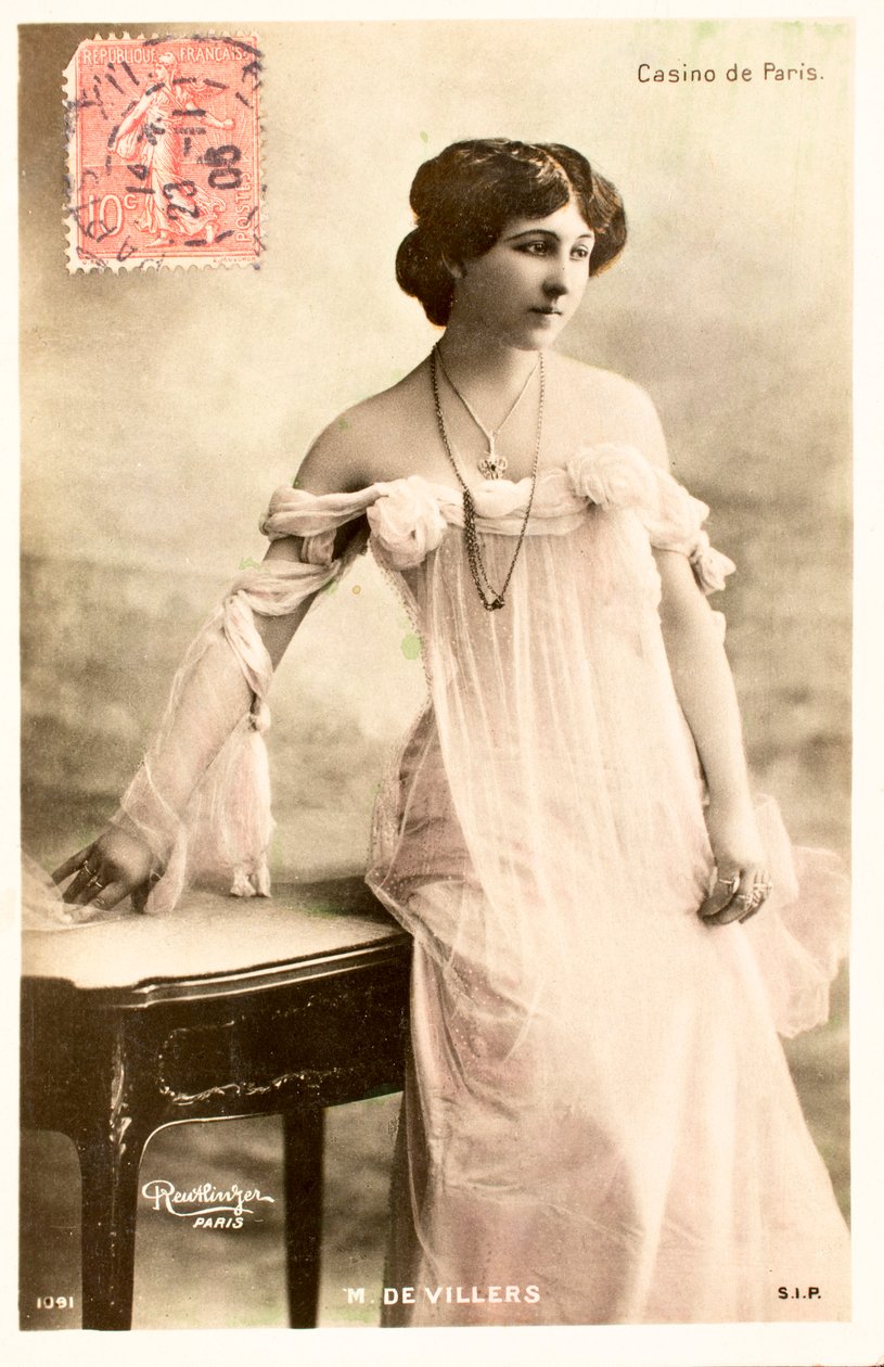 Vanha postikortti/M de Villers/Näyttelijä/Casino de Paris tekijältä Augustus Kollner