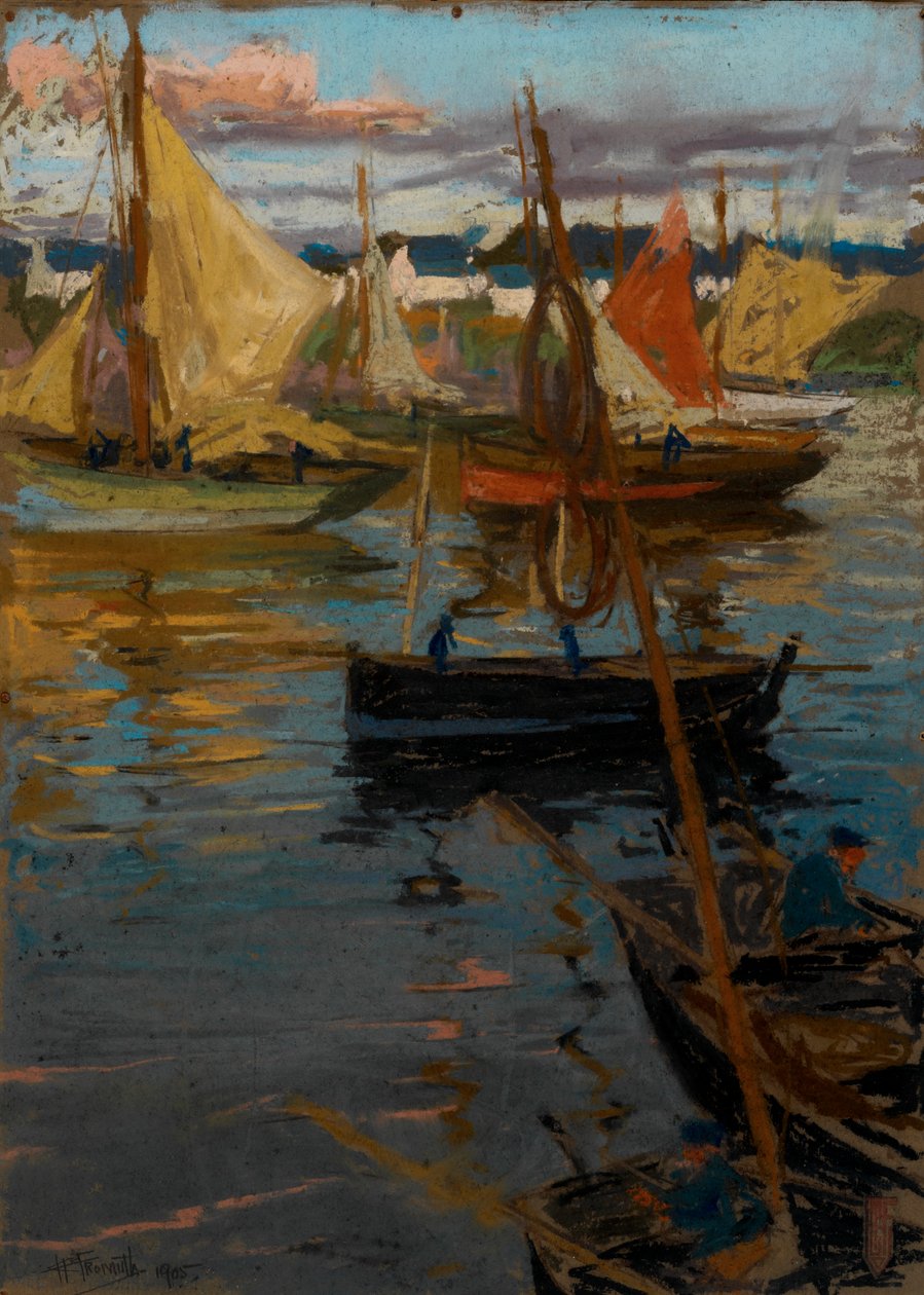 Iltahohto ja ruusupolku varjossa (Boats Concarneau) tekijältä Charles Henry Fromuth