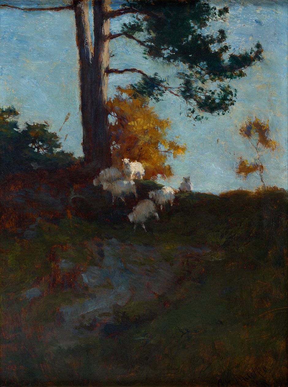 Hillside lampaiden kanssa tekijältä Charles Hodge Mackie