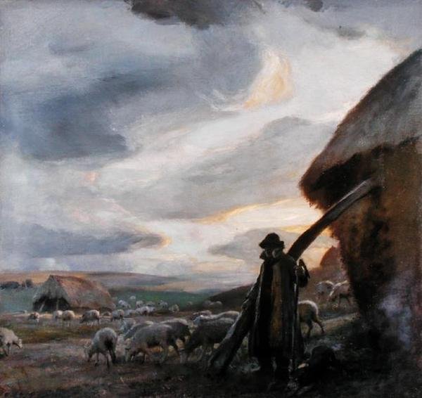 The Evening Hour, n. 1905 (öljy kankaalle) tekijältä Charles Hodge Mackie