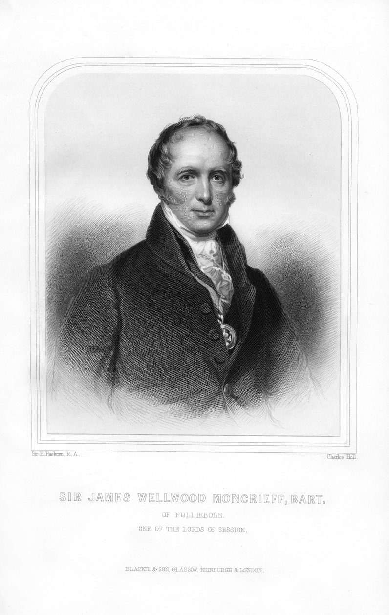 Sir James Wellwood Moncrieff, arvostettu skotlantilainen tuomari, 1870. tekijältä Charles Holl