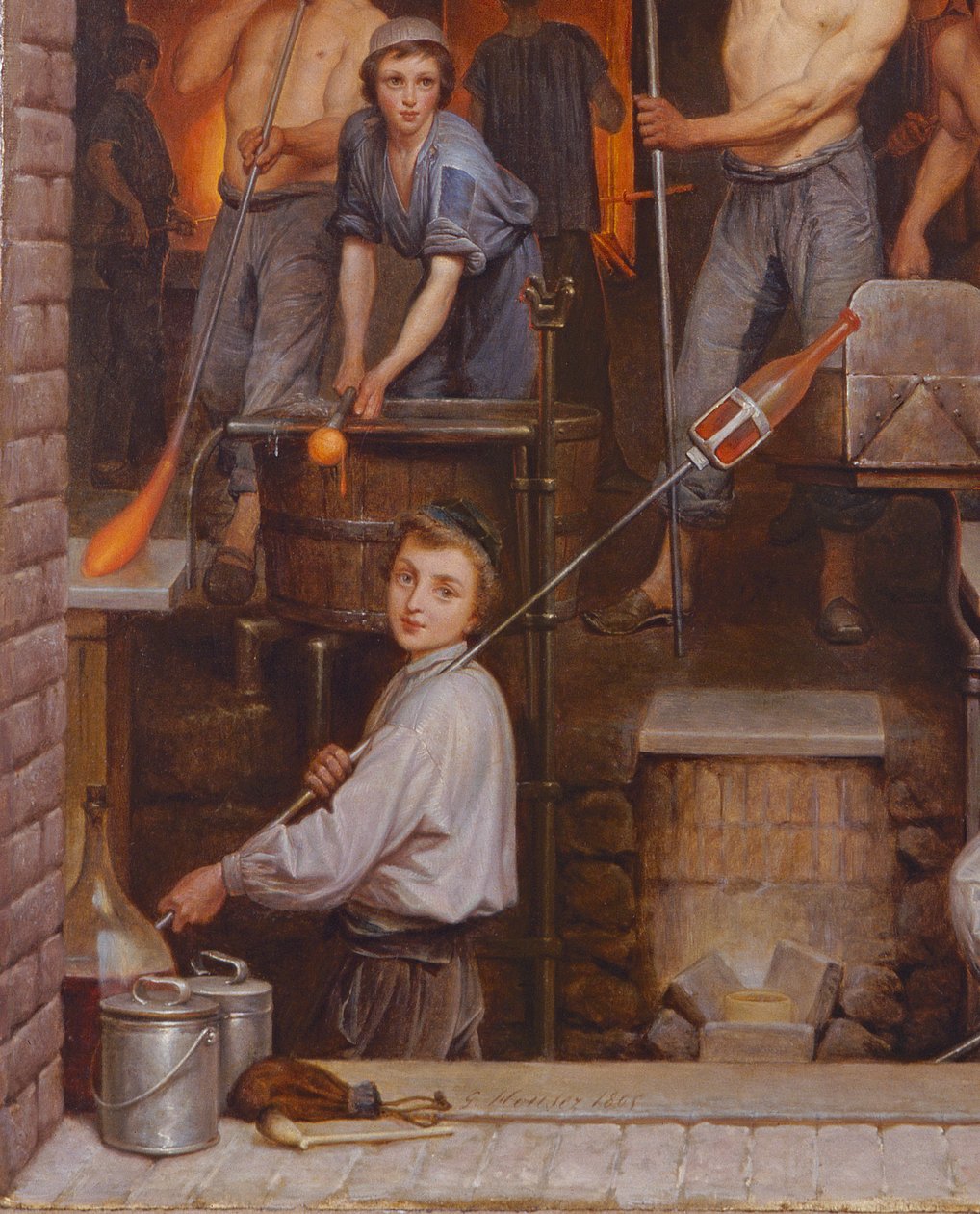 Uunin sisätilat, 1865 öljy kankaalle yksityiskohta vuodelta 191514 tekijältä Charles Housez