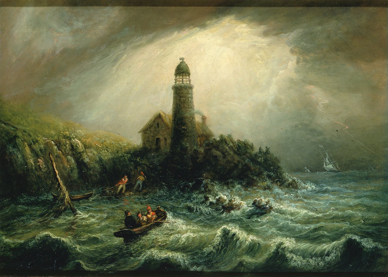 Merinäköala Cape Pogen majakasta, n. 1840-1849. tekijältä Charles Hubbard