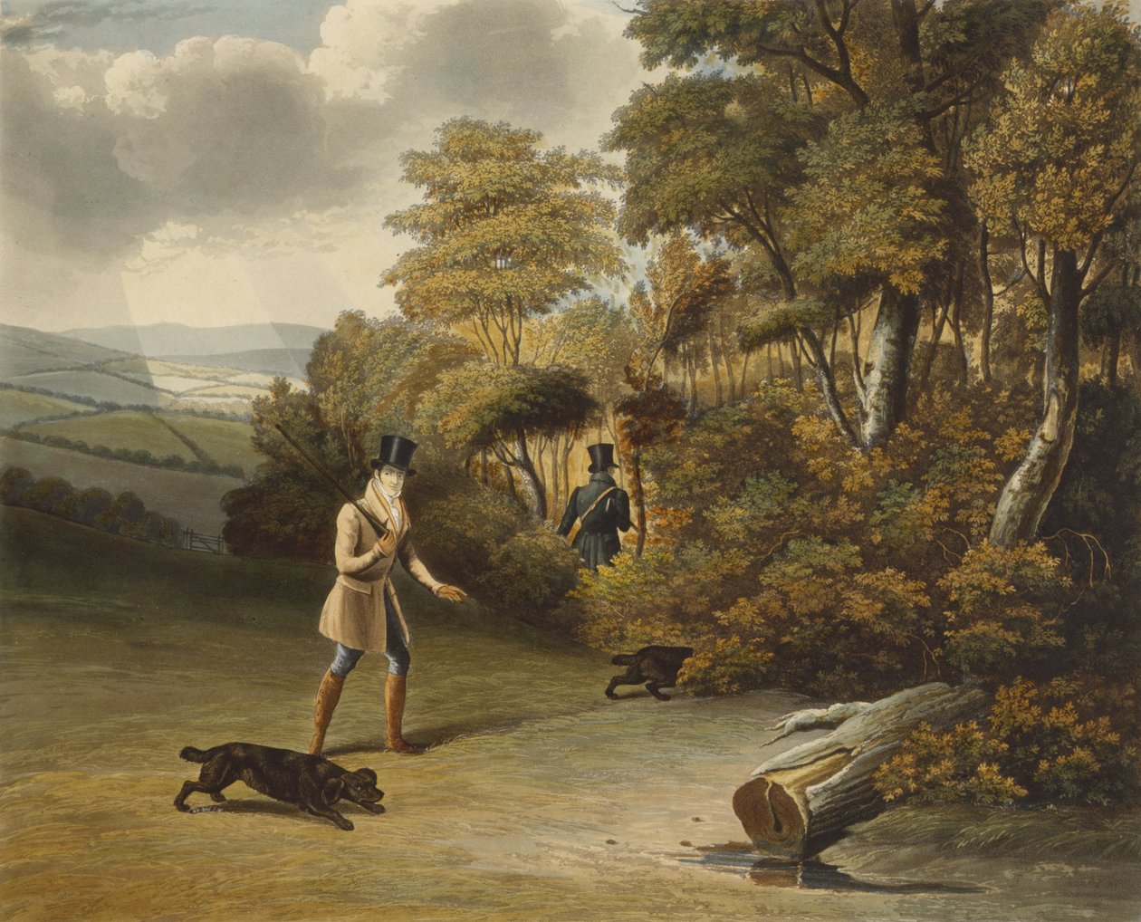 1. lokakuuta 1827 (käsinvärinen akvatinta) tekijältä Charles Hunt