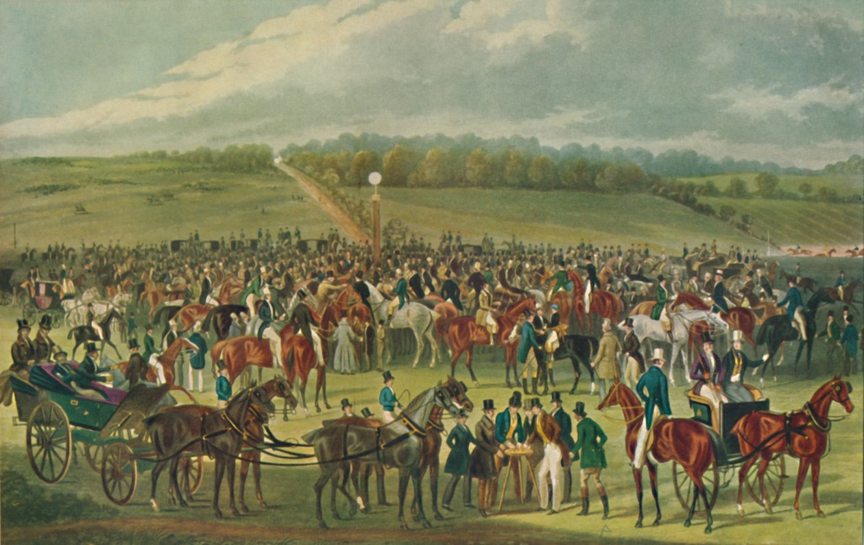 Epsom Races - The Betting Post, 1836, 1929 tekijältä Charles Hunt