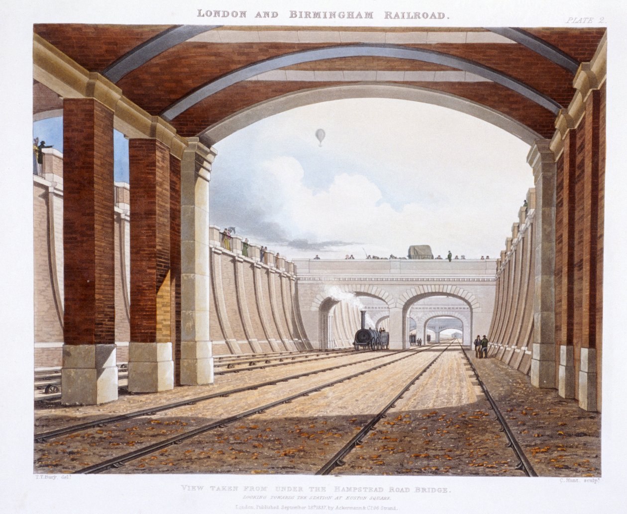 Lontoon ja Birminghamin rautatie, 1837 tekijältä Charles Hunt