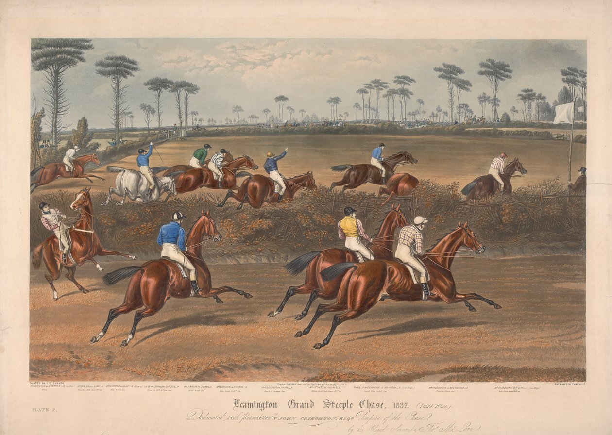 Yksi neljästä sarjasta: Leamington Grand Steeple Chase ... 1837. Levy 2. Mr. Christian Scriptonissa ... tekijältä Charles Hunt
