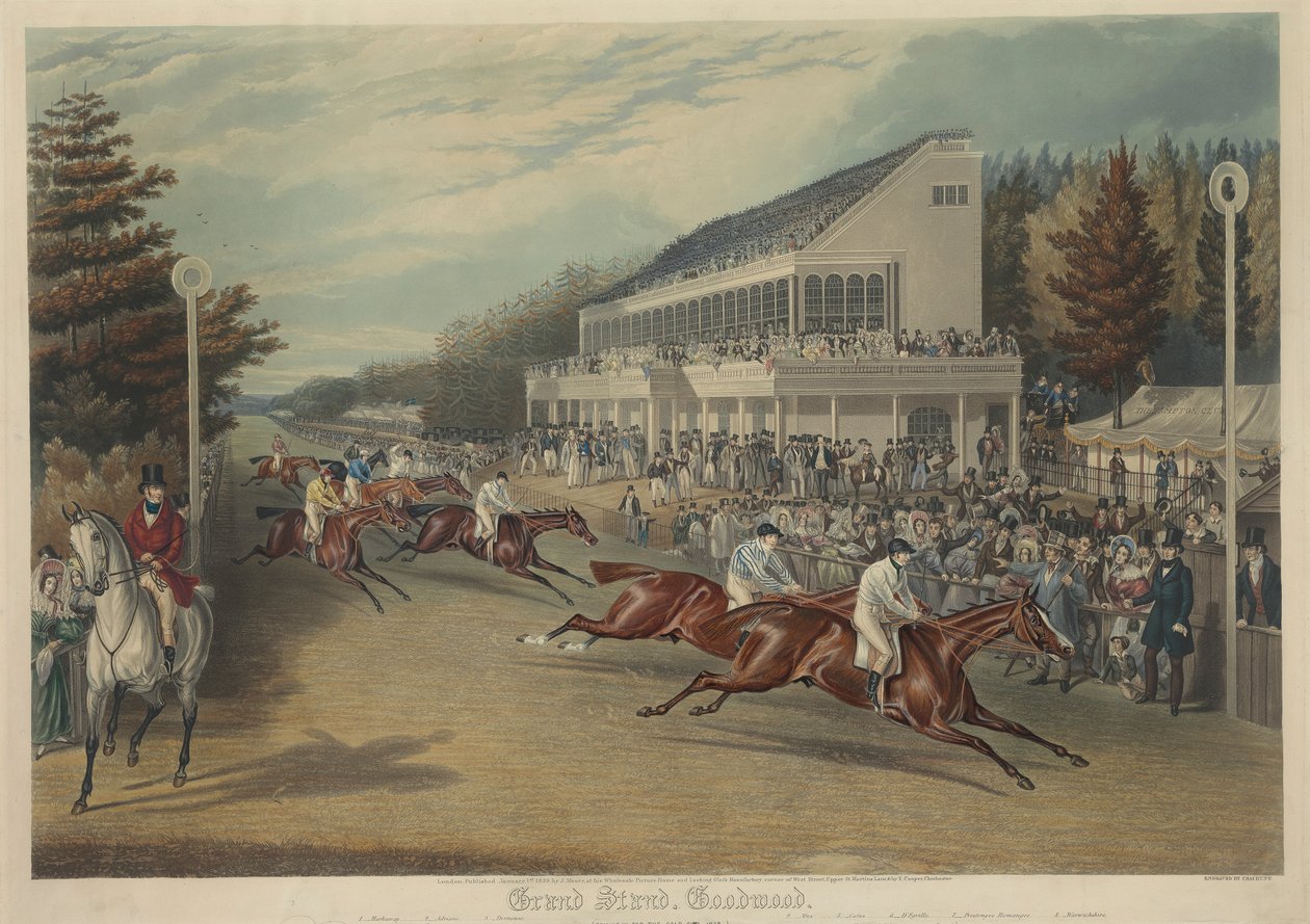 Kilpailu: Grand Stand, Goodwood (tulossa Gold Cup-1838:aan) tekijältä Charles Hunt