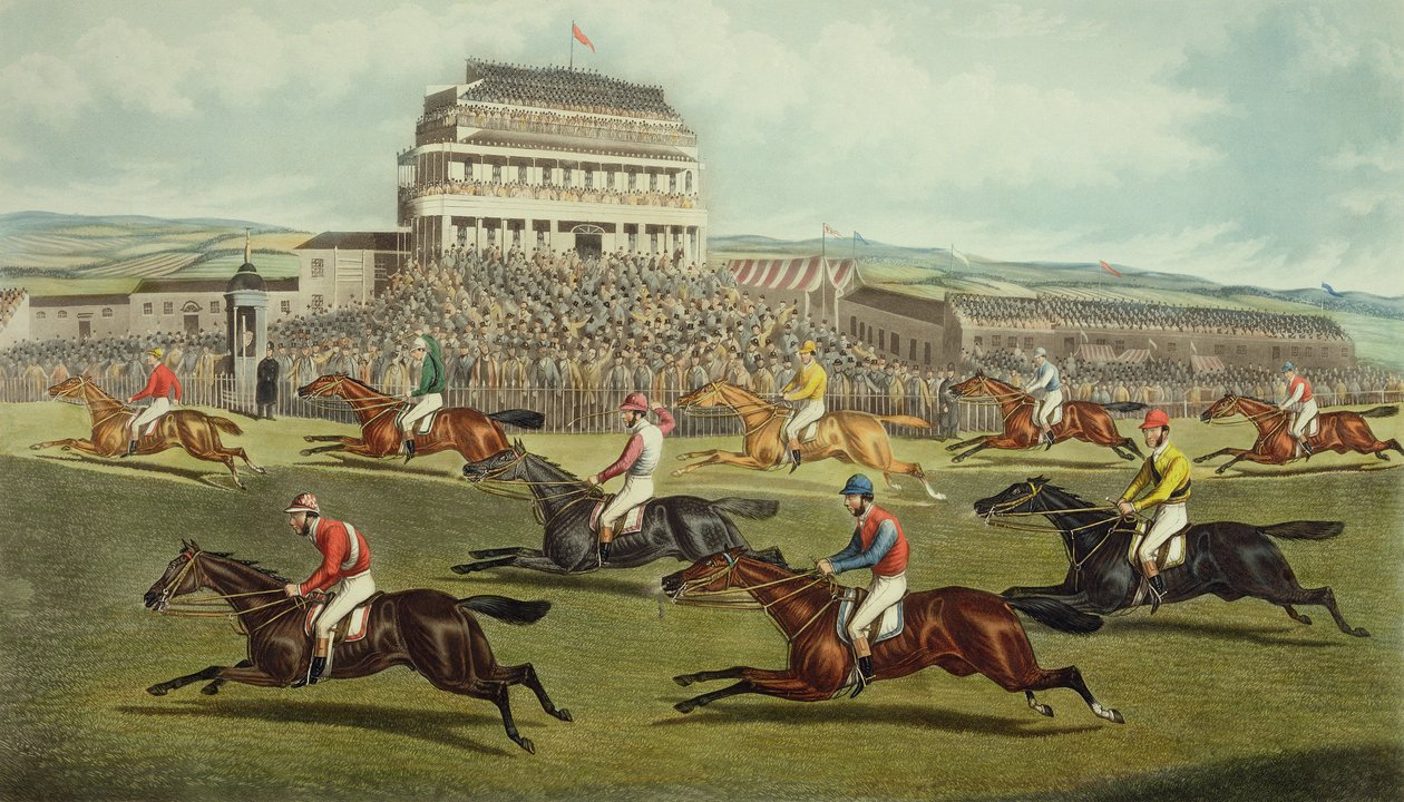 The Liverpool Grand National Steeplechase - Coming In, julkaistu 1872. tekijältä Charles Hunt