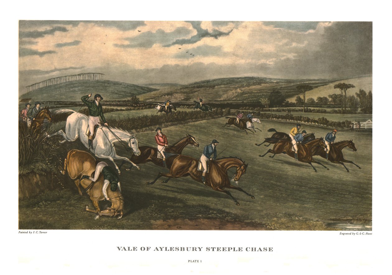 "Vale of Aylesbury Steeple Chase", levy 1, c1836, c1955 tekijältä Charles Hunt