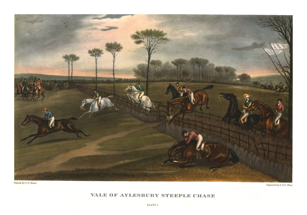 "Vale of Aylesbury Steeple Chase", levy 3, c1836, c1955 tekijältä Charles Hunt