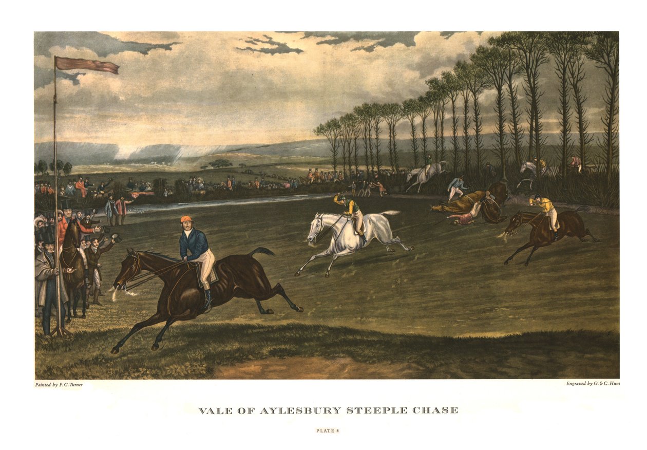 "Vale of Aylesbury Steeple Chase", levy 4, c1836, c1955 tekijältä Charles Hunt