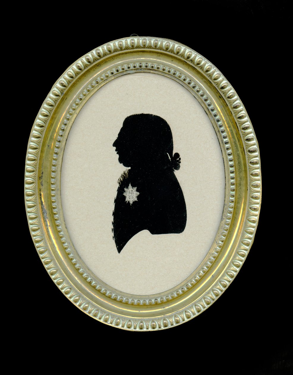 Yrjö III:n (1738-1820) siluetti, noin 1796-1798 tekijältä Charles I Rosenberg