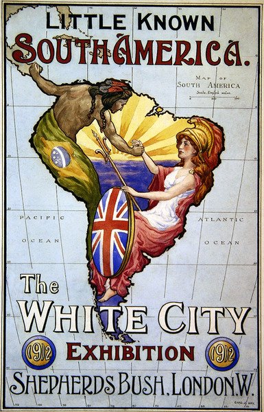 Juliste vähän tunnettu Etelä-Amerikka - Valkoinen kaupunki -näyttelyyn tekijältä Charles J. Hay