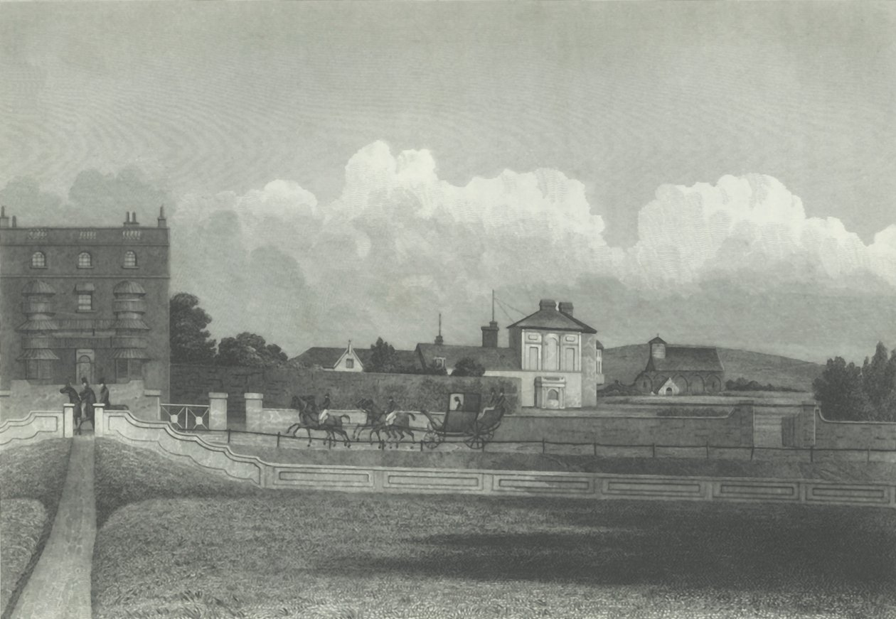 Hoven kirkko, Mereltä, 1835. tekijältä Charles J. Smith