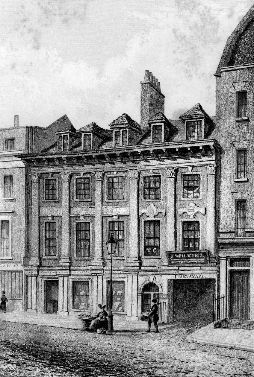 John Hoolen asuinpaikka, Great Queen Street, Lincolns Inn Fields, Lontoo, 1840 tekijältä Charles J. Smith