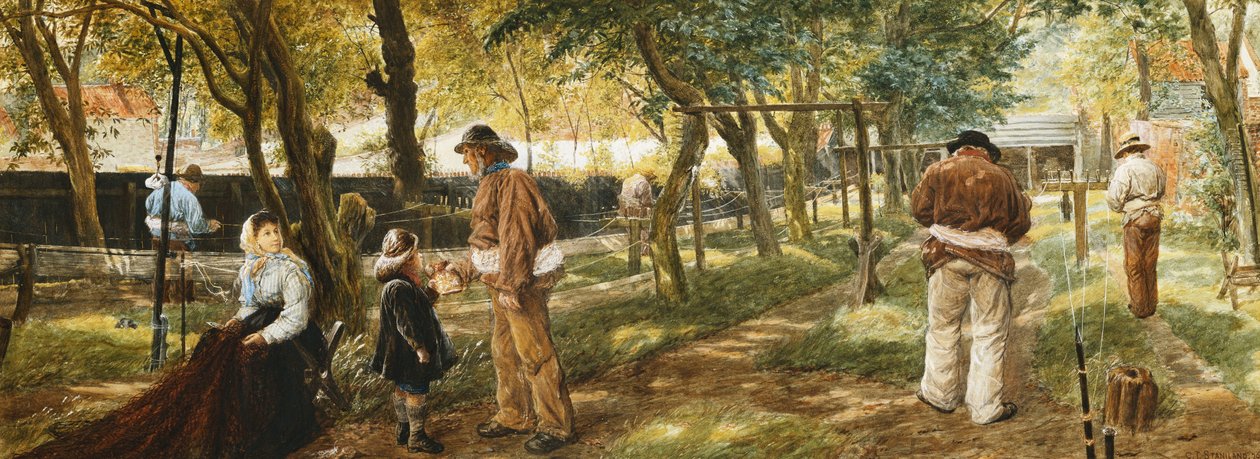 The Twine Walk, Lowestoft, 1876 tekijältä Charles J. Staniland