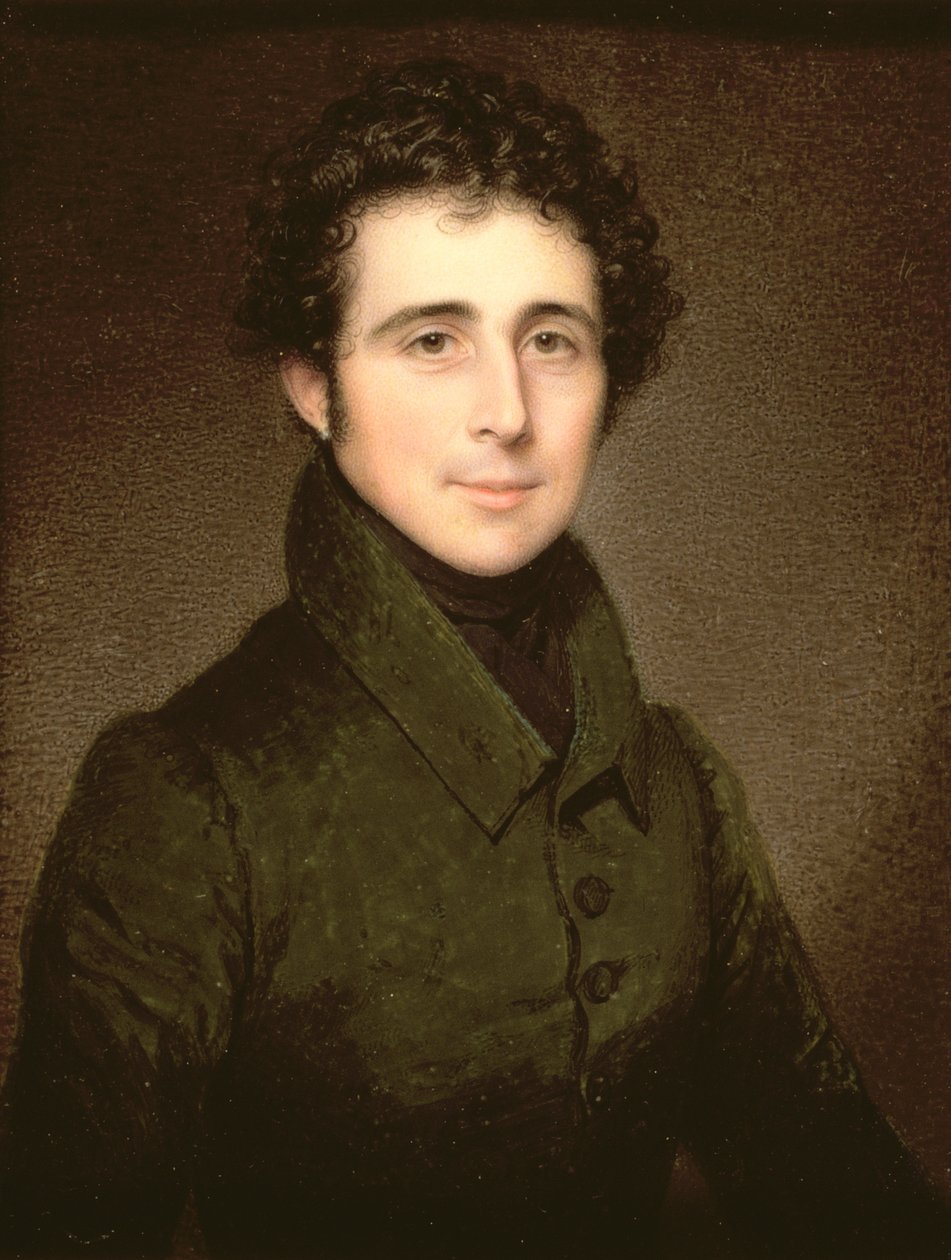 Sir Thomas William Holburne (1793-1874), Menstrie Bart, 1827 (öljy norsunluun) tekijältä Charles Jagger