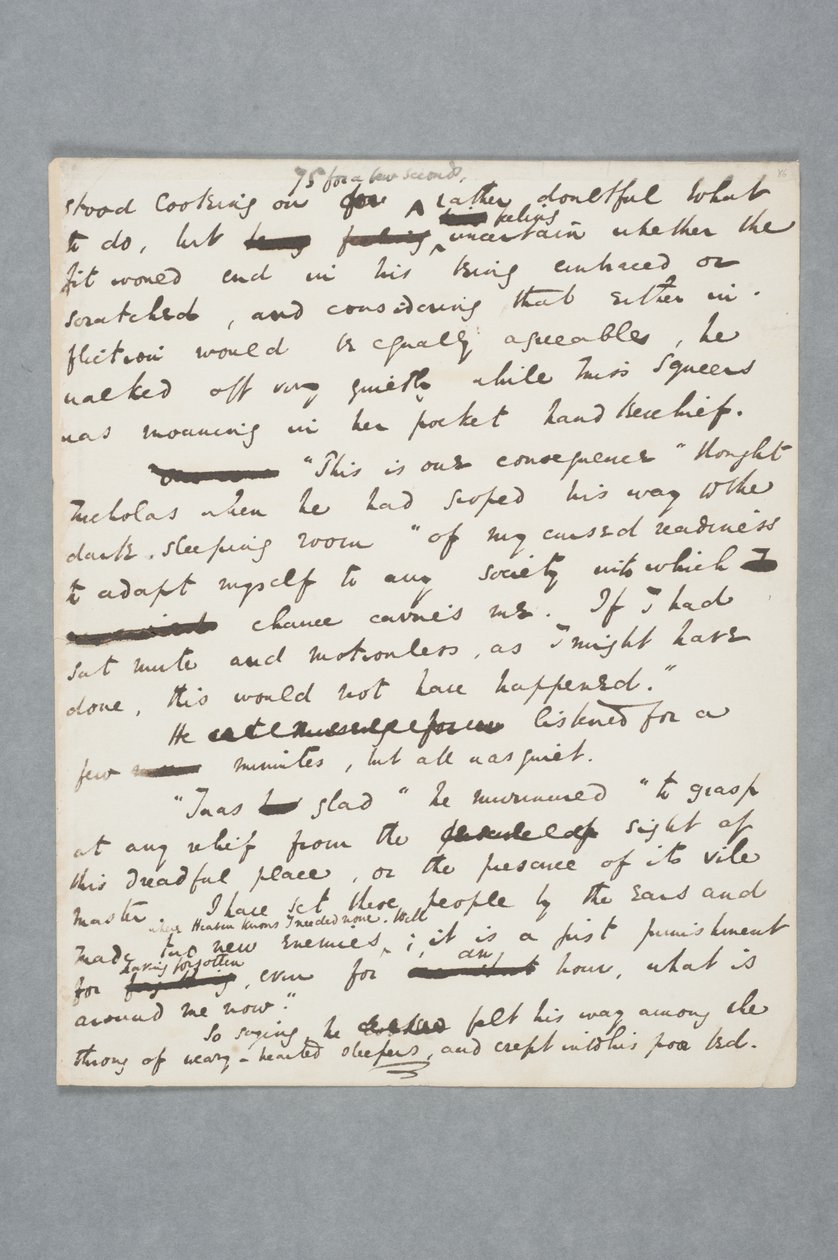 Alkuperäinen käsikirjoitus Nicholas Nicklebyn luvusta, 1838 (kynä ja muste paperille) tekijältä Charles John Huffam Dickens