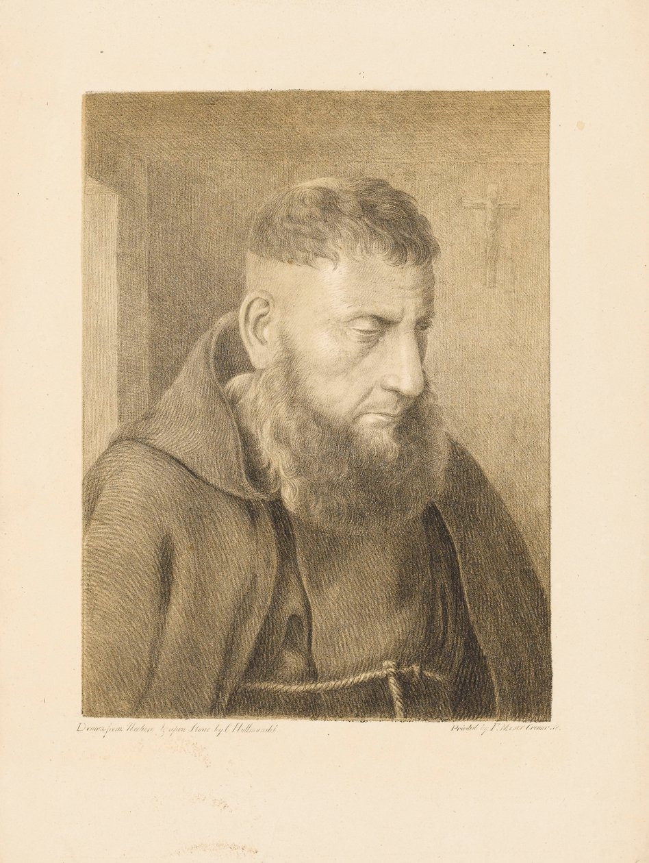 Munkki Muotokuva tekijältä Charles Joseph Hullmandel