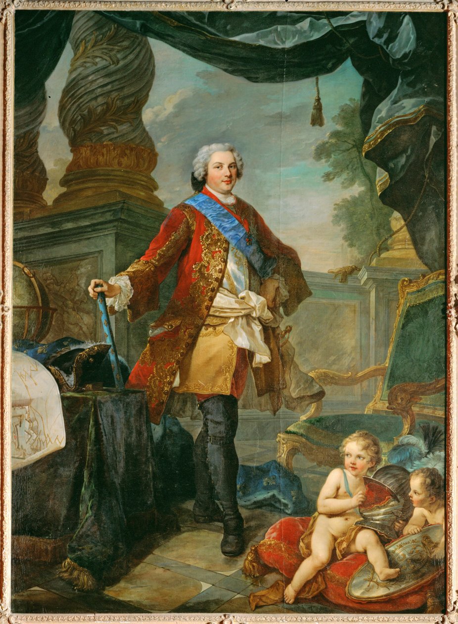 Ludvig Ranskan Dauphin, Ludvig XV:n poika ... (maalaus kankaalle) tekijältä Charles Joseph Natoire
