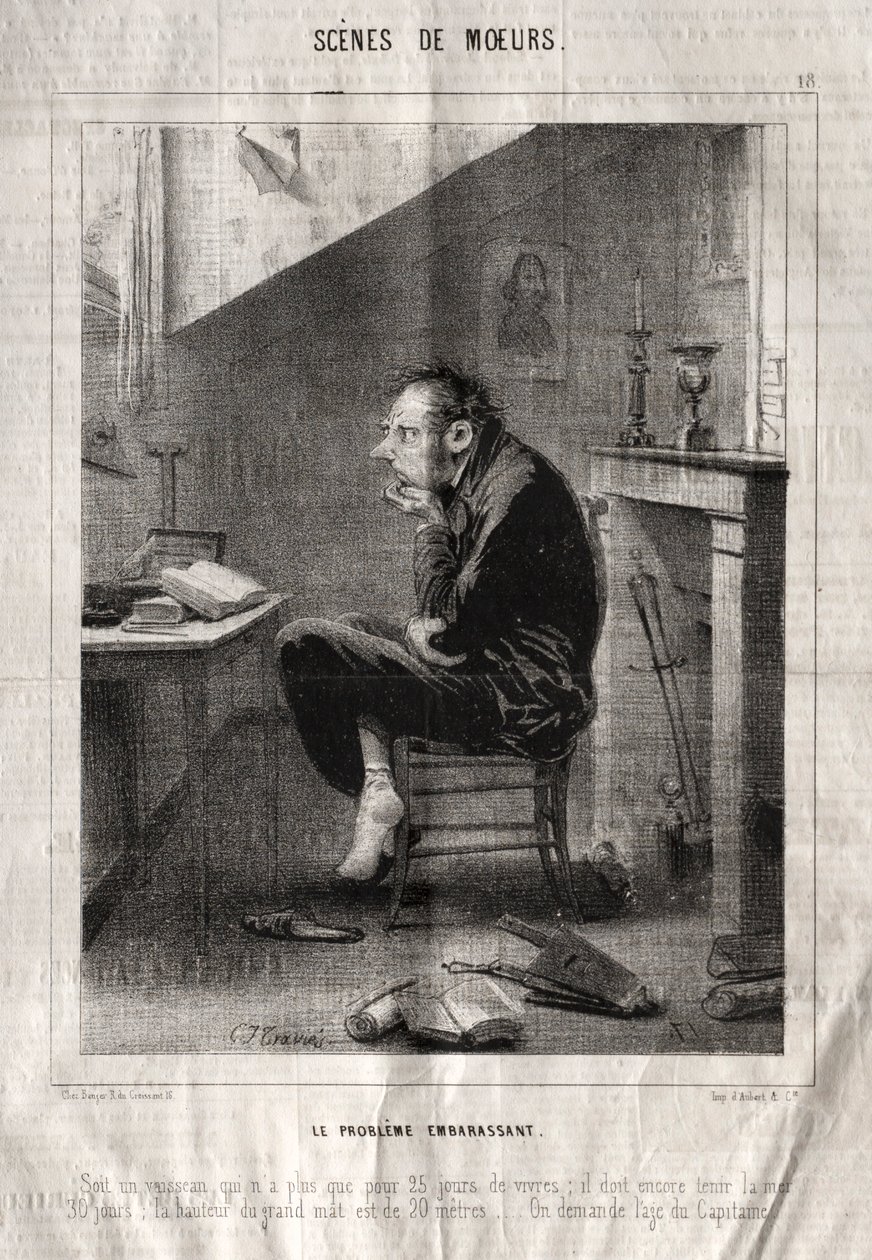 Moraalin kohtaukset: kiusallinen ongelma... tekijältä Charles Joseph Traviès de Villers